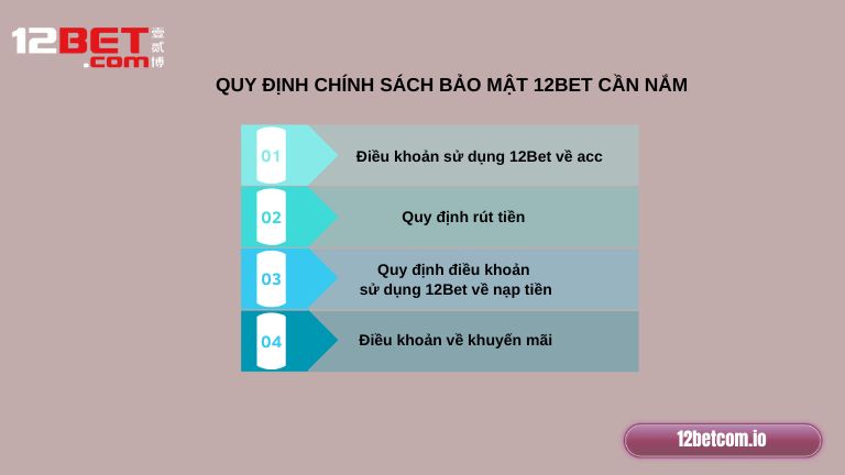 Chính sách điều khoản sử dụng 12Bet đầy đủ