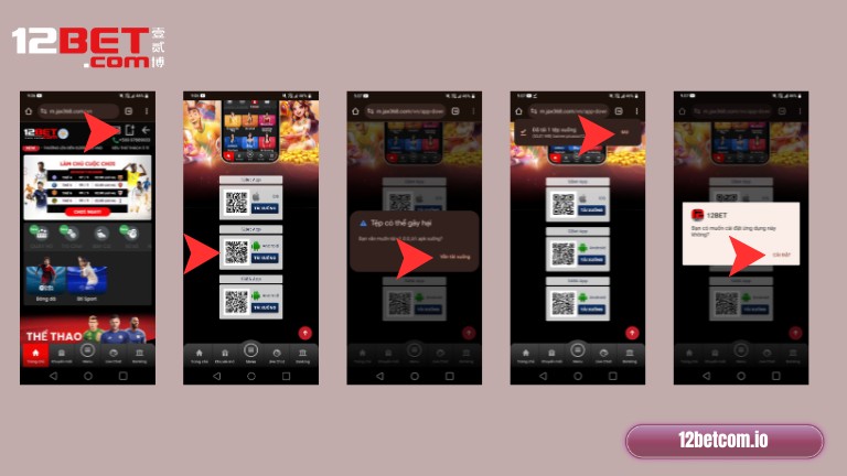 Hướng dẫn tải 12Bet cho Android